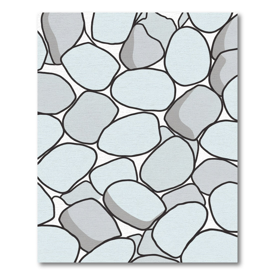 Smooth River Stone Teal Gray Rug