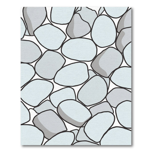 Smooth River Stone Teal Gray Rug