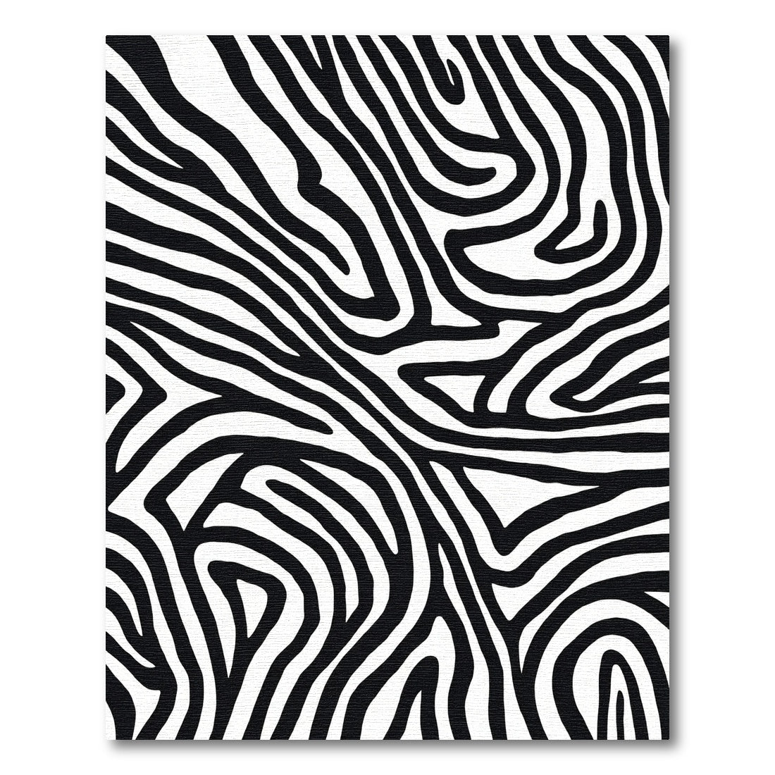 Classic Black White Zebra Stripes Rug