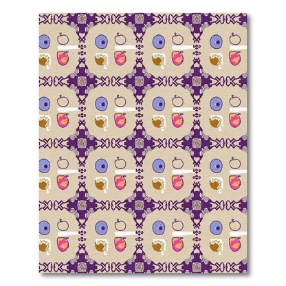 Purple Tribal Geometric Medallion Rug