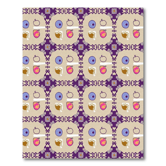 Purple Tribal Geometric Medallion Rug