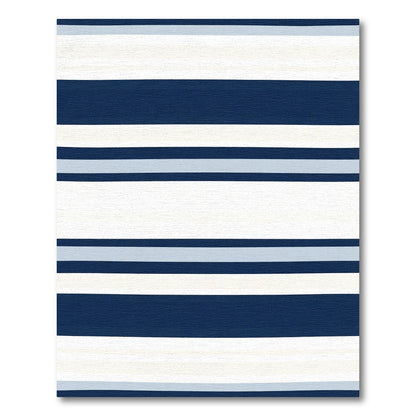 Navy Blue Stripe Wide Comfort Rug