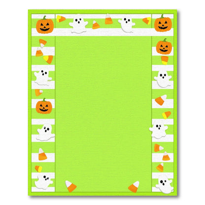 Green Halloween Kids Pumpkin Ghost Area Rug