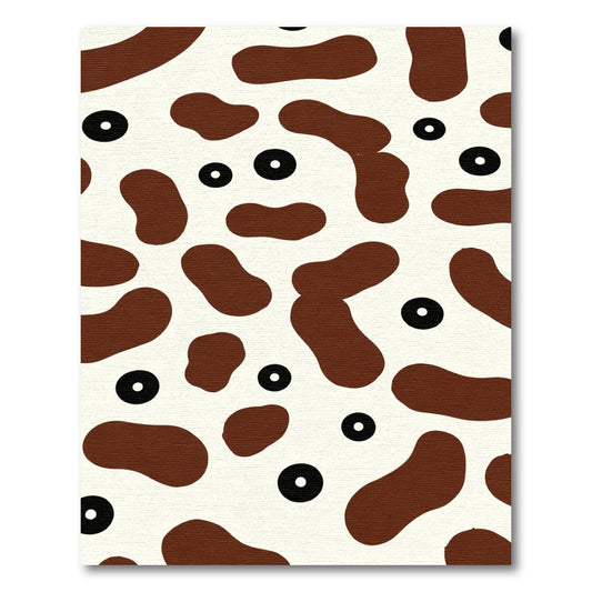 Brown Cream Spotted Eye Rug