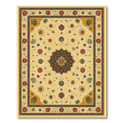 Traditional Persian Multi-color and Patterns Traditional Persian Floral Medallion Area Rug