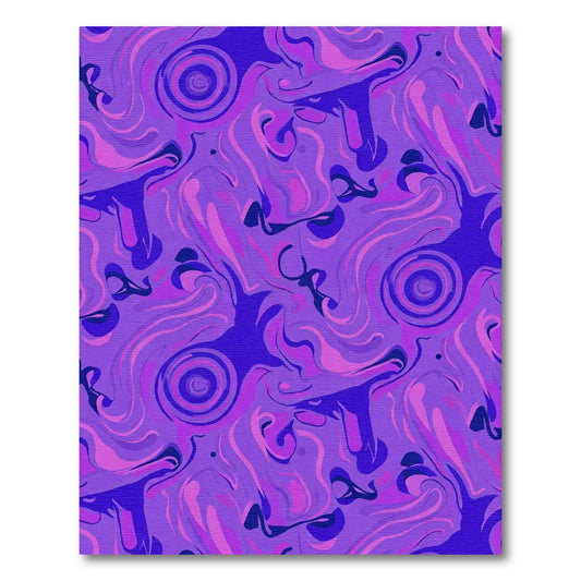 Purple Blue Pink Swirls Abstract Rug