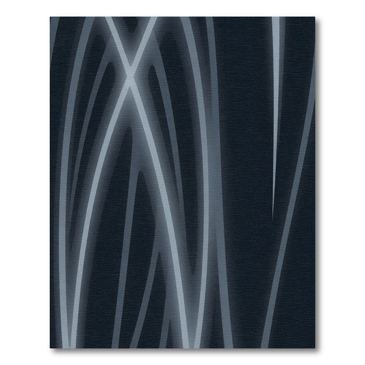 Modern Navy Blue Intertwined Lines Rug