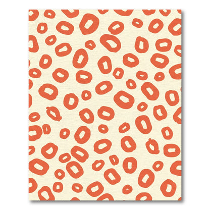 Bold Orange Spotty Abstract Rug