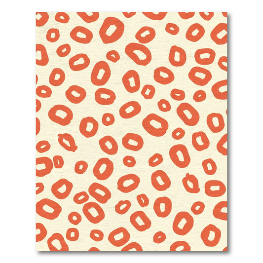 Bold Orange Spotty Abstract Rug