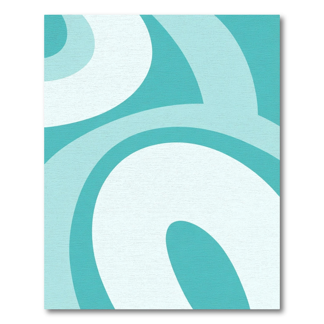 Aqua White Smooth Swirls Rug