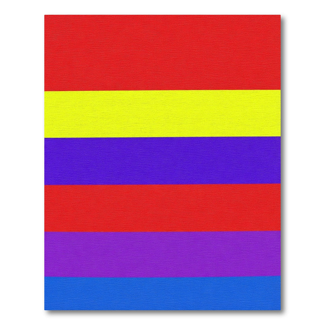 Vibrant Red Yellow Purple Stripes Rug