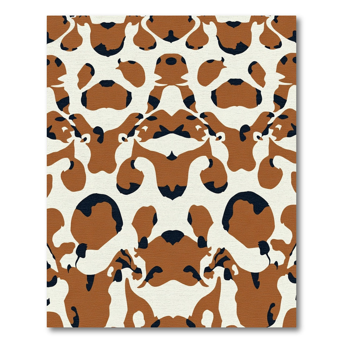 Brown Black Color Block Abstract Rug