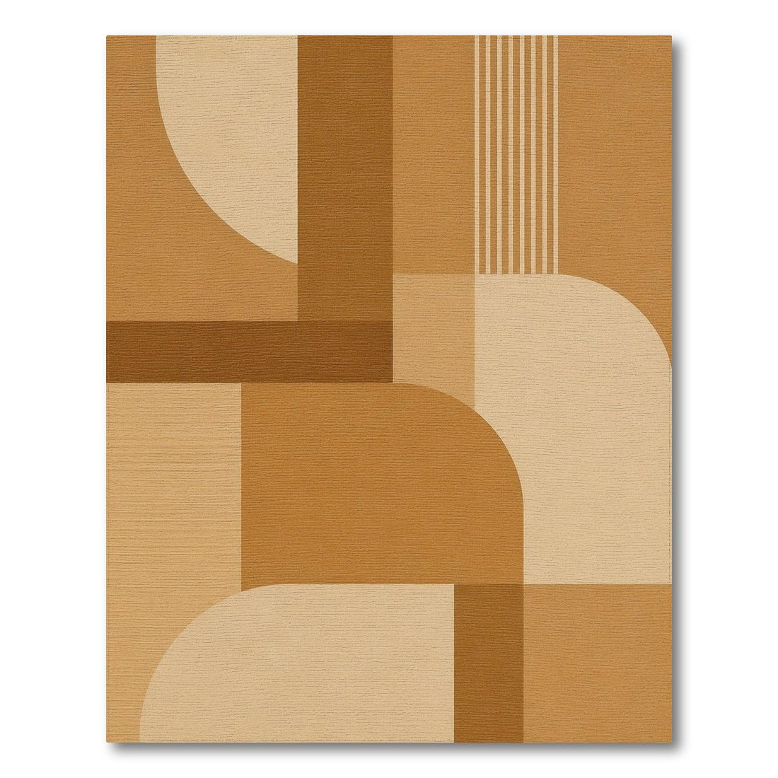 Geometric Modern Brown and Tan Geometric Brown Tan Area Rug