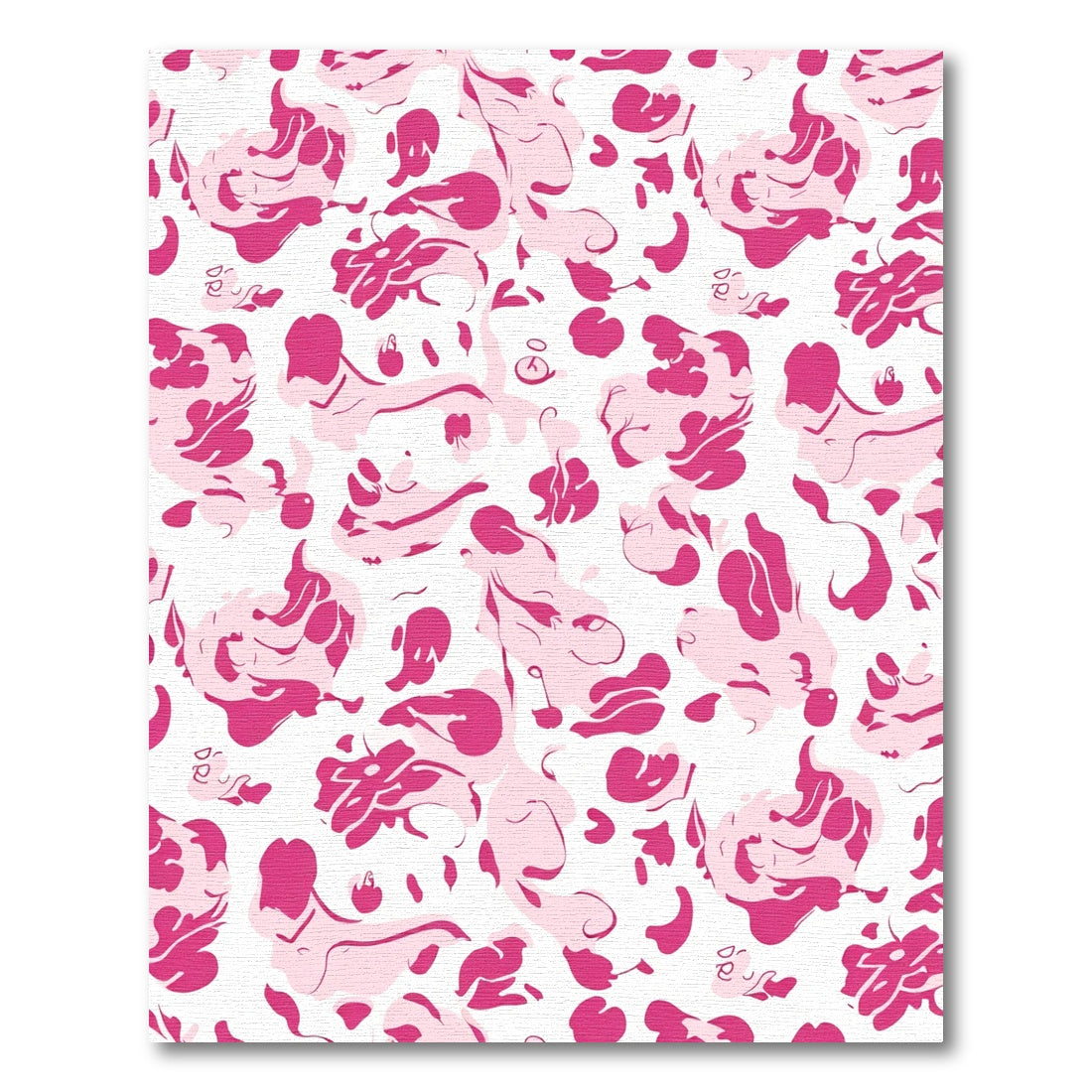 Pink Abstract Organic Shapes Rug