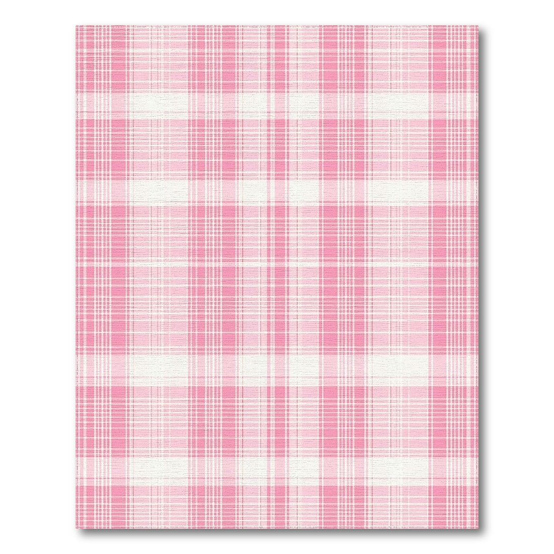 Geometric Modern Plaid Pink Plaid Washable Area Rug