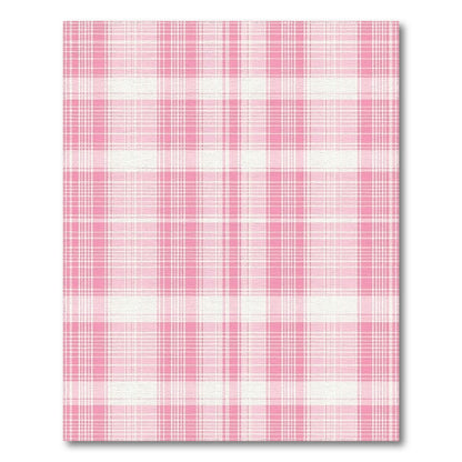 Geometric Modern Plaid Pink Plaid Washable Area Rug