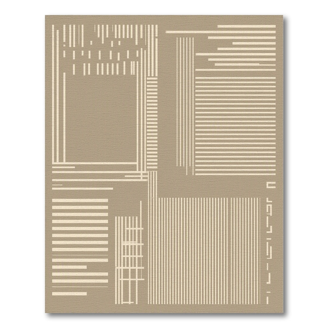 Geometric Beige Area Rug