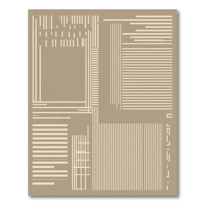 Geometric Beige Area Rug