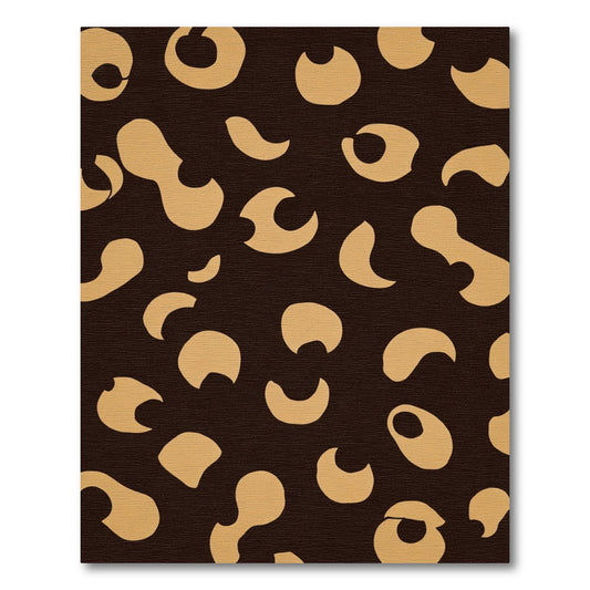 Chic Ochre Organic Shapes Rug
