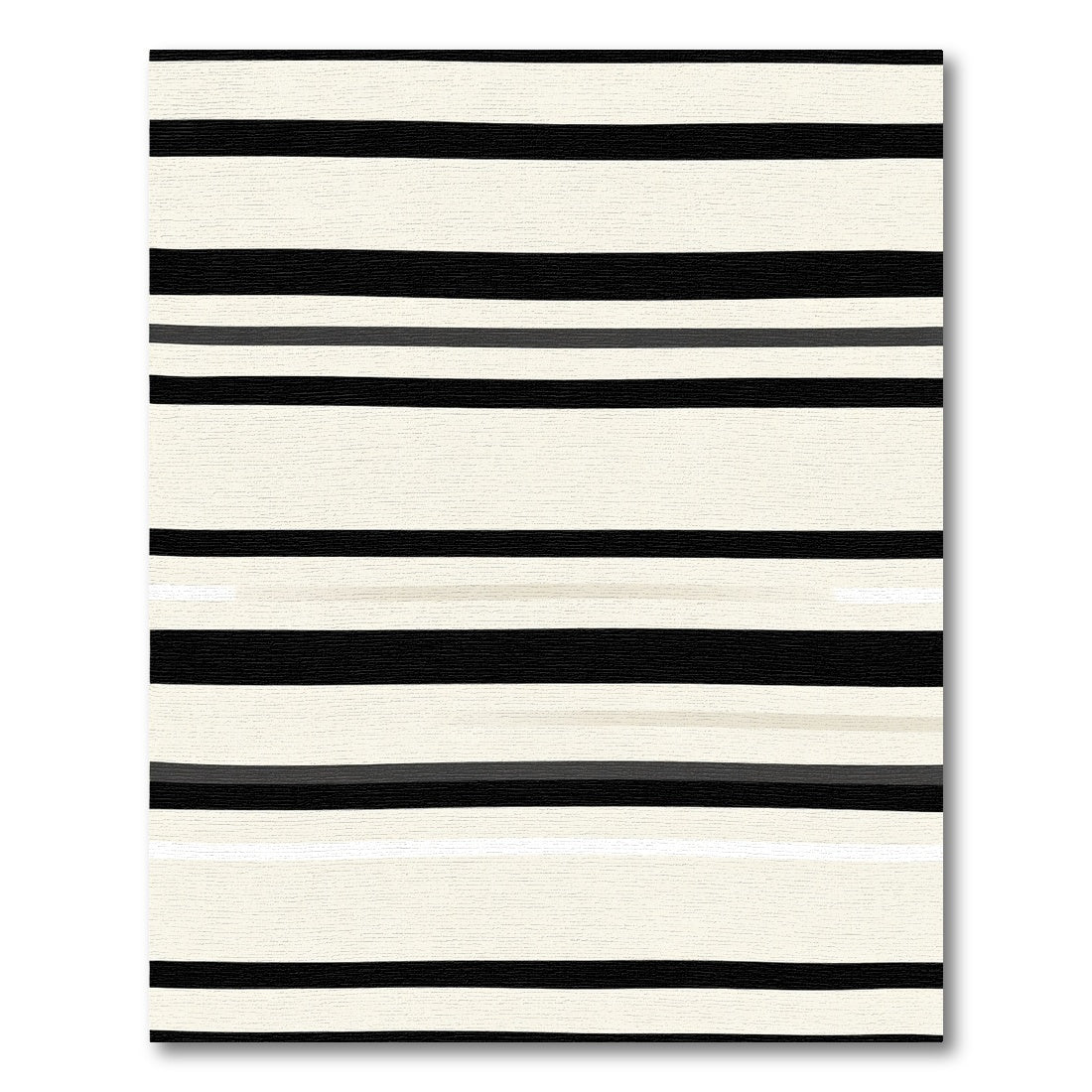 Chic Cream Black Striped Texture Rug