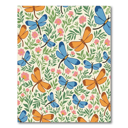 Whimsical Dragonfly Garden Meadow Rug