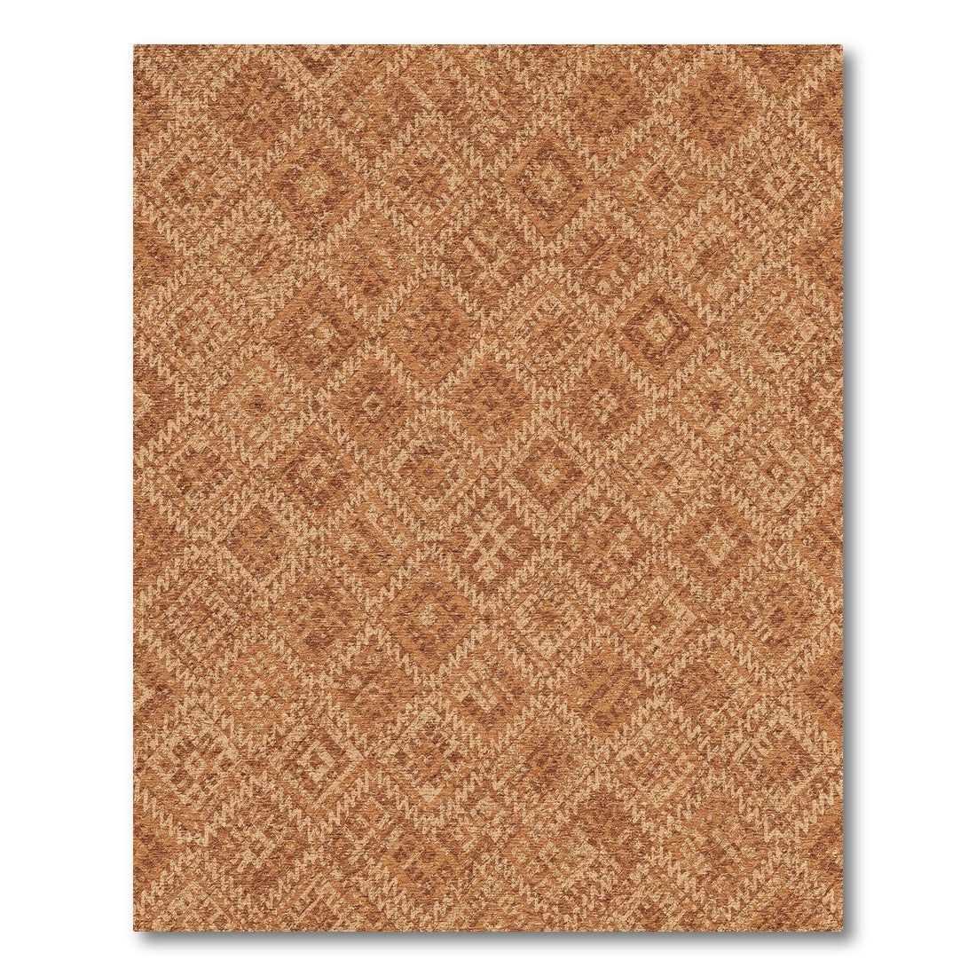 Brown and Tan Brown Southwestern Geometric Area Rug