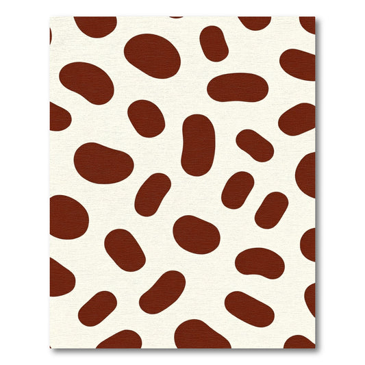 Brown spotted pattern on cream background Rug