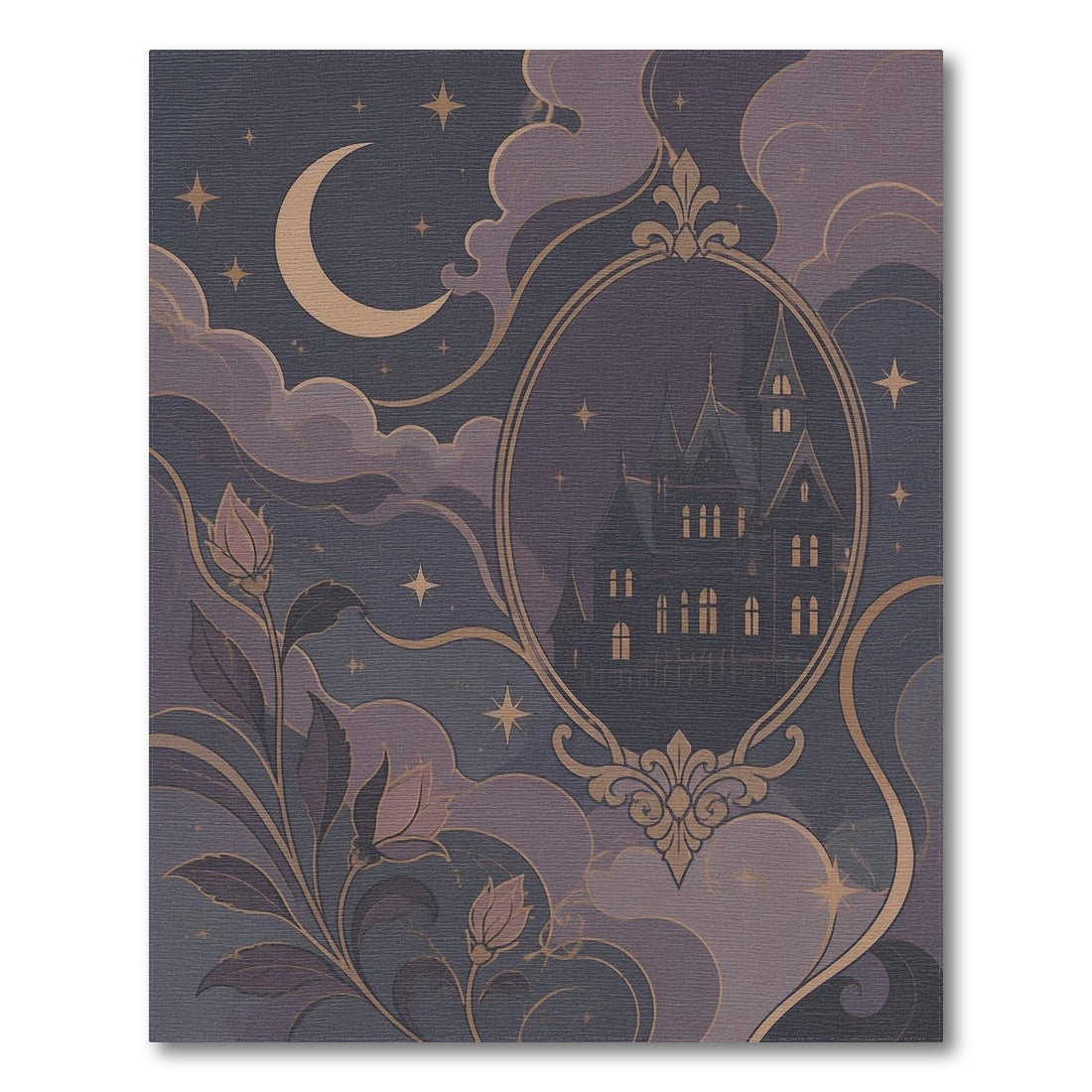 Mystical Castle Purple Area Rug