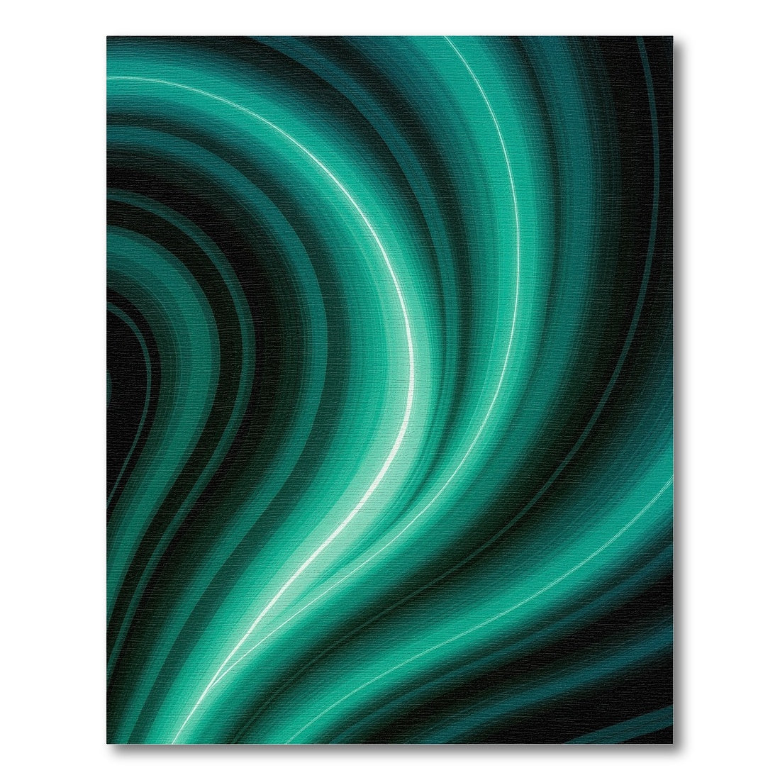 Teal Gradient Swirled Abstract Rug