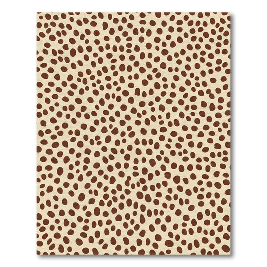 Tan Brown Spotted Animal Print Rug