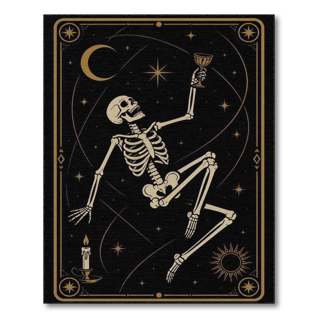 Celestial Skeleton Tarot Area Rug