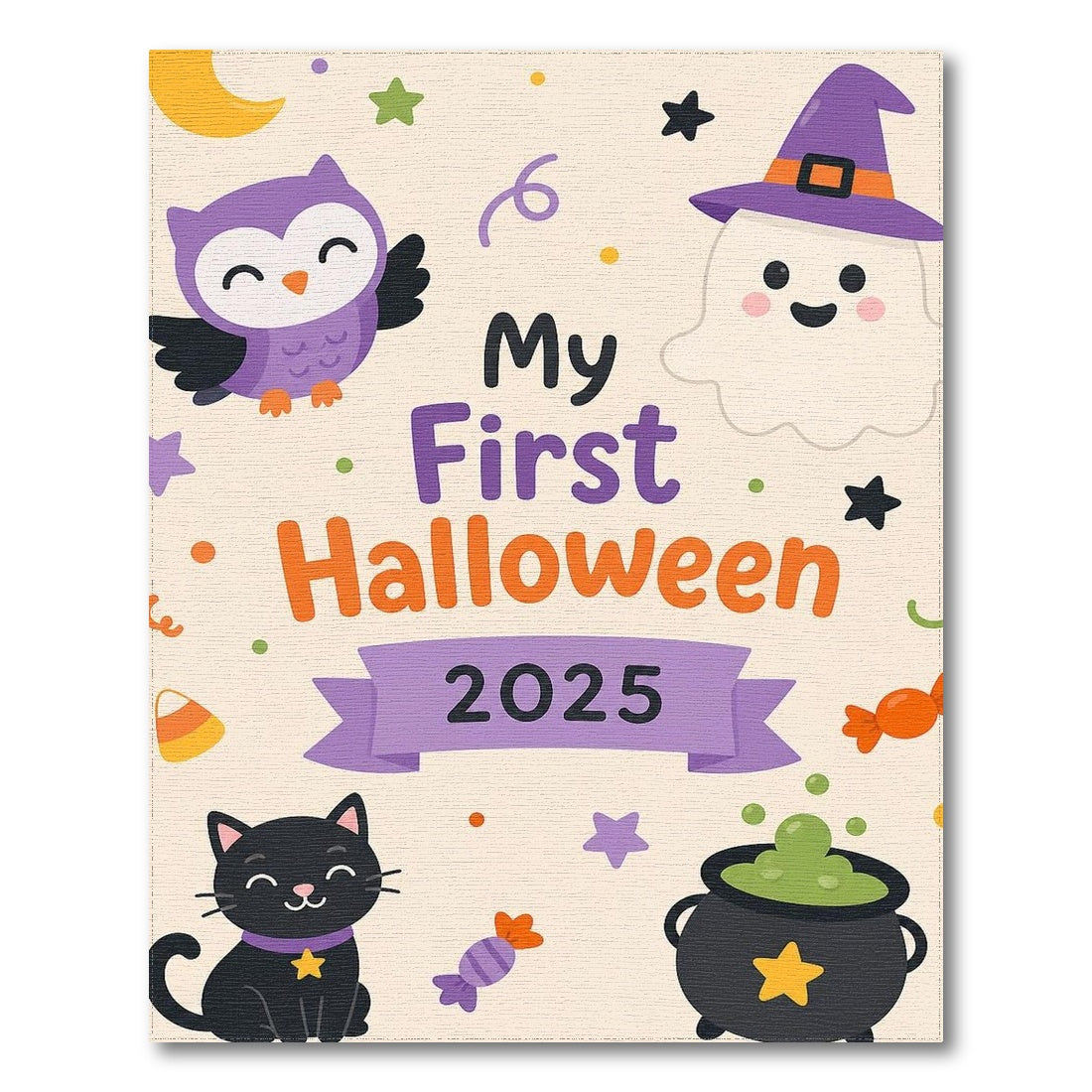 My First Halloween Kids Cartoon Rug