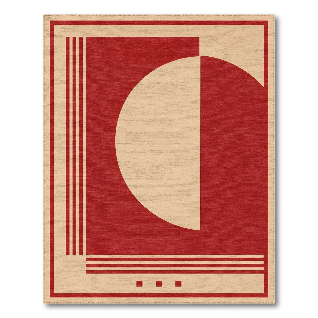 Red Geometric Modern Red Geometric Area Rug