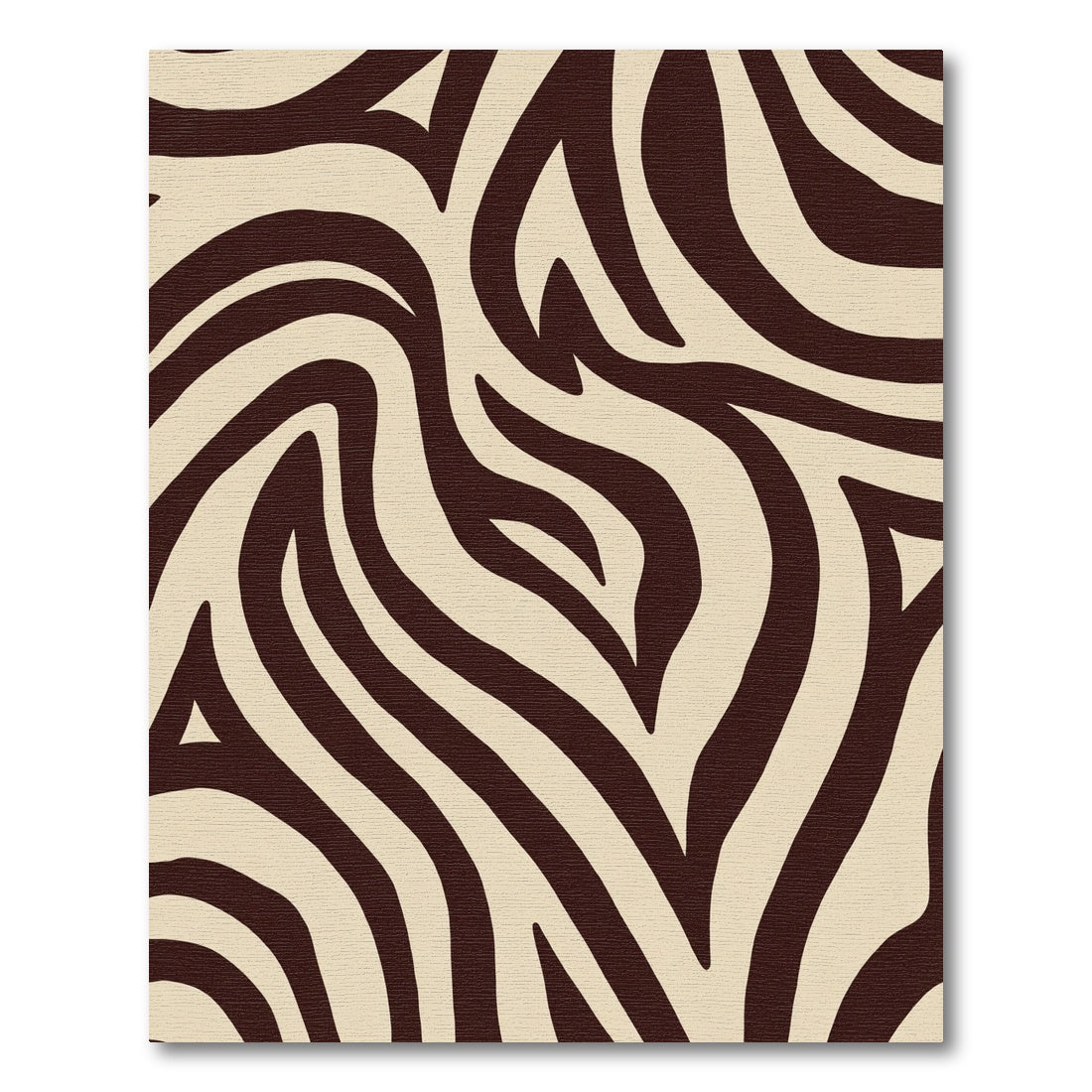 Brown Cream Zebra Stripe Rug