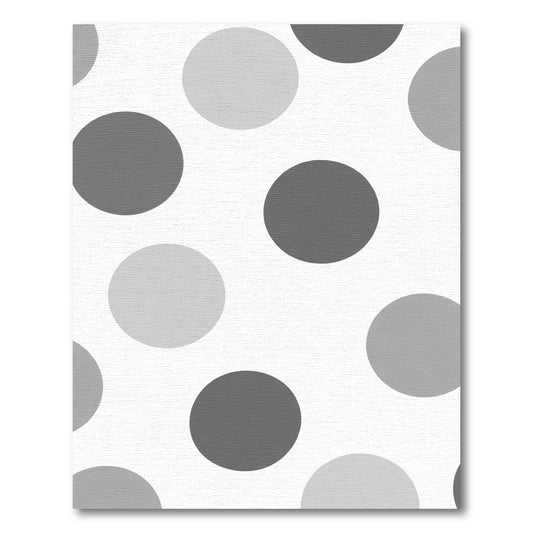 Monochromatic Gray Polka Dot Rug