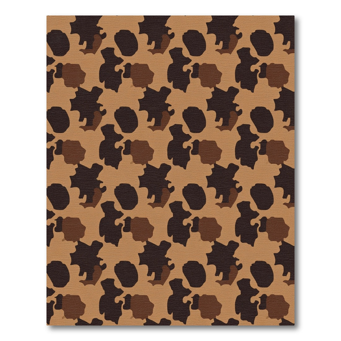 Earthy Brown Leopard Spots Rug