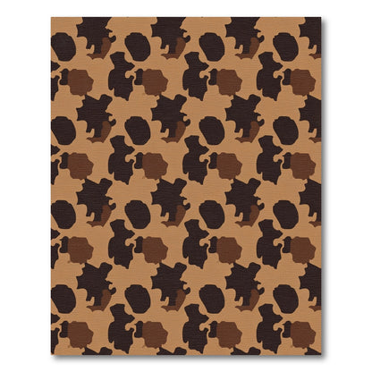 Earthy Brown Leopard Spots Rug