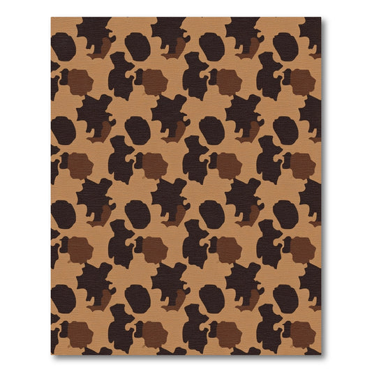 Earthy Brown Leopard Spots Rug