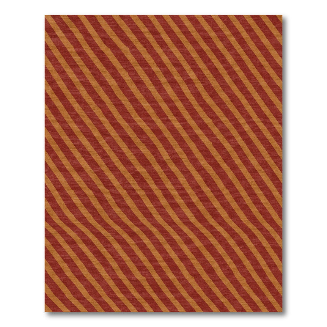 Terracotta And Copper Striped Rug
