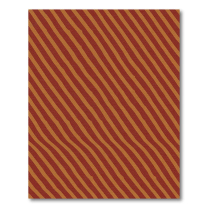 Terracotta And Copper Striped Rug