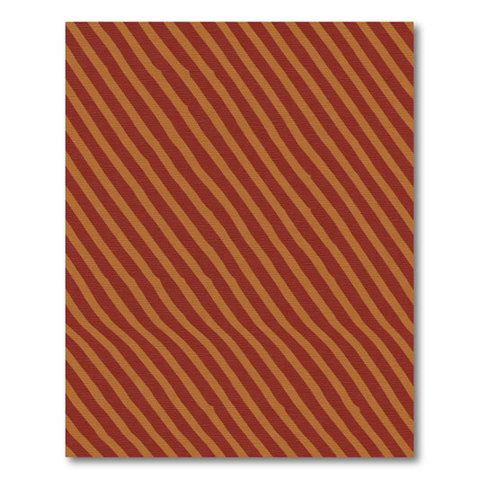 Terracotta And Copper Striped Rug