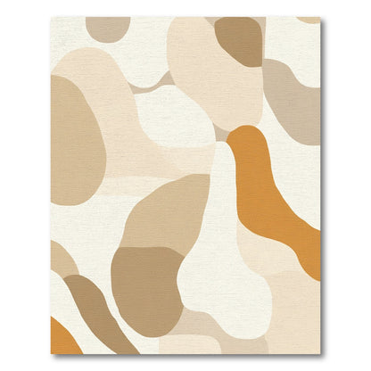Terracotta Abstract Organic Shapes Rug