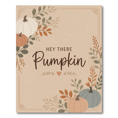 Hey There Pumpkin Beige Area Rug