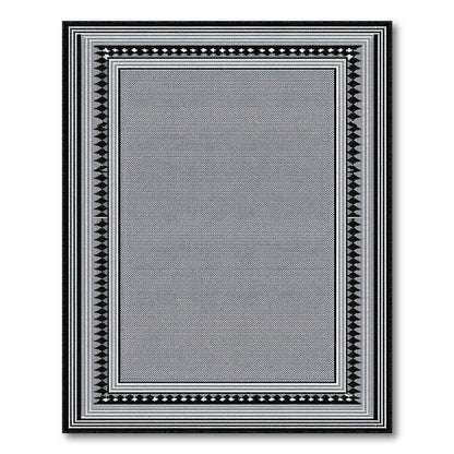 Border Black and White Black White Geometric Border Area Rug