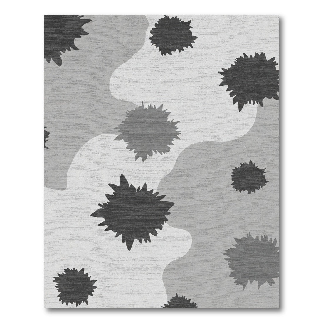 Monochromatic Spiky Cloud Abstract Rug