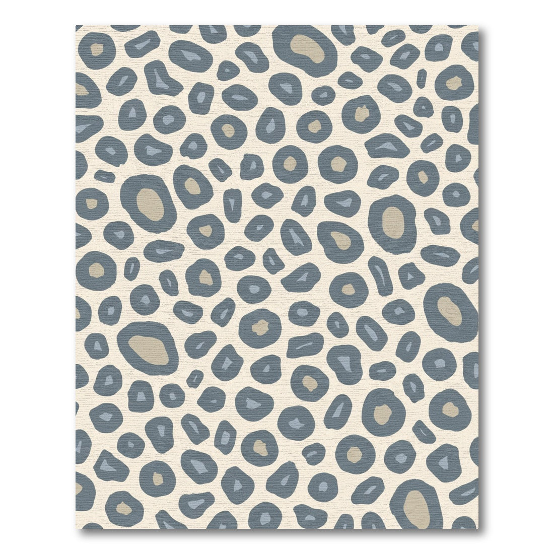 Gray Leopard Spot Accents Rug