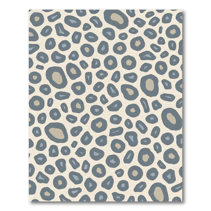 Gray Leopard Spot Accents Rug