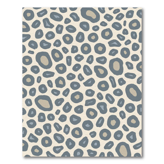 Gray Leopard Spot Accents Rug