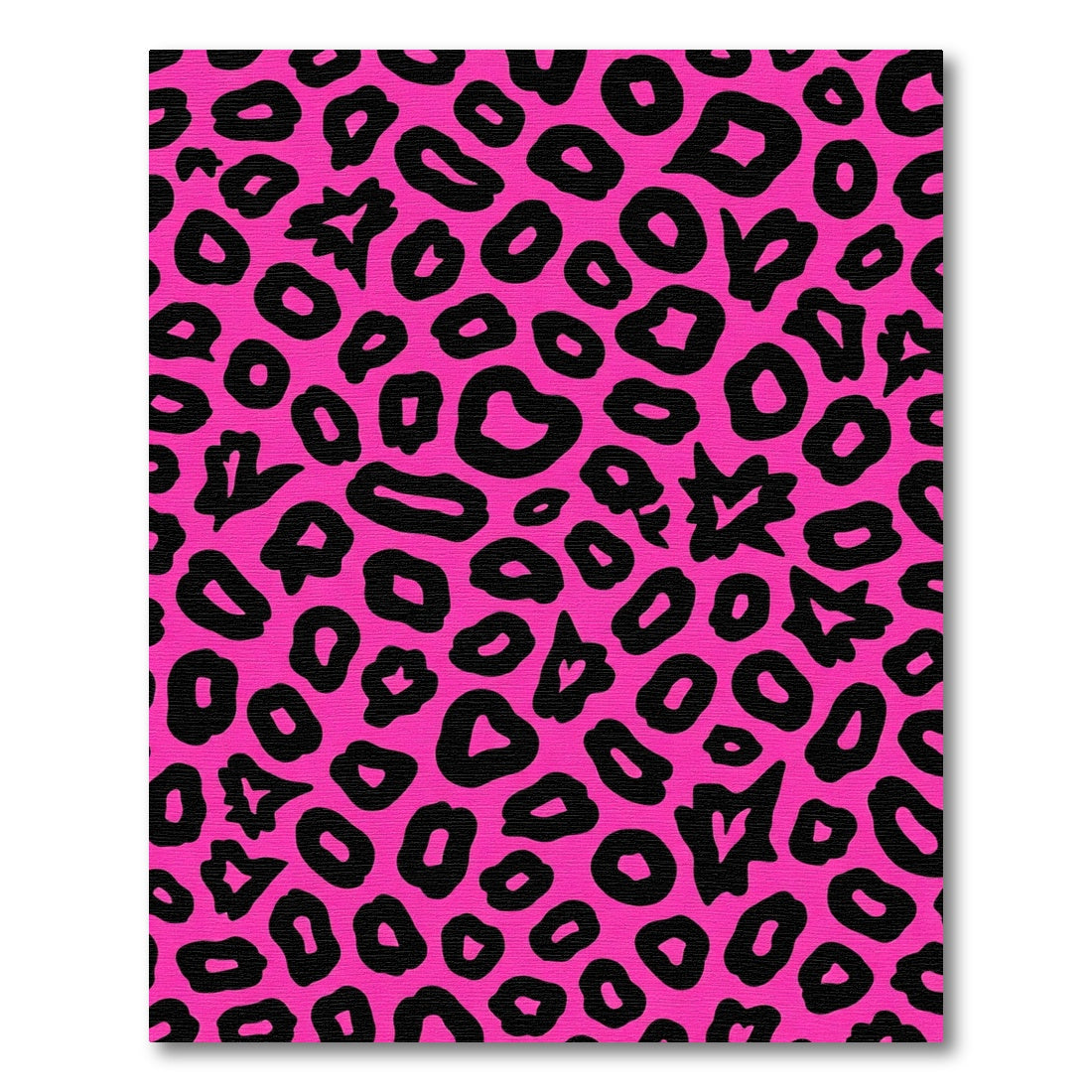Magenta Black Jagged Spots Rug