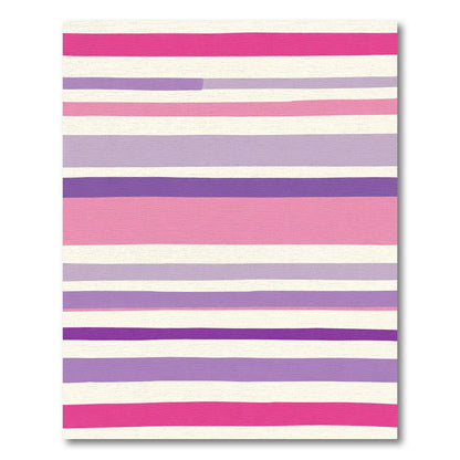 Pink Purple Cream Striped Harmony Rug